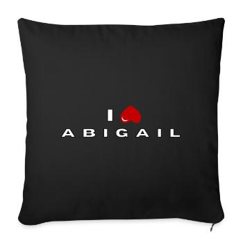 Je déteste Abigail - Housse de coussin décorative 45 x 45 cm - noir - Devant