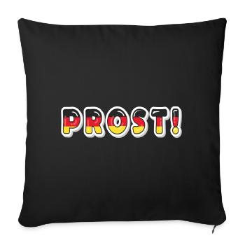 Prost! German | Bavarian - Sofa pillowcase 17,3'' x 17,3'' (45 x 45 cm) - black - Front
