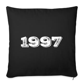 Birthday present 1997 - 1997 - Sofa pillowcase 17,3'' x 17,3'' (45 x 45 cm) - black - Front