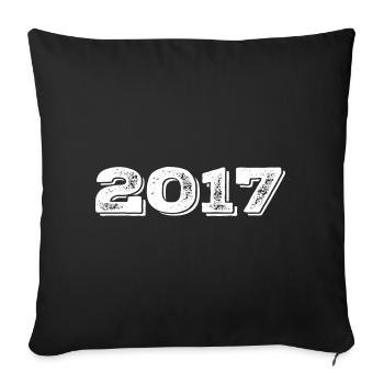 Cadeau d’anniversaire 2017 - 2017 - Housse de coussin décorative 45 x 45 cm - noir - Devant