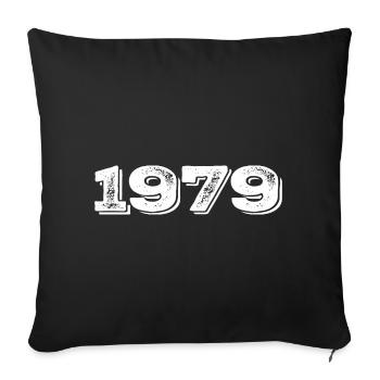 Birthday Gift 1979 - 1979 - Sofa pillowcase 17,3'' x 17,3'' (45 x 45 cm) - black - Front