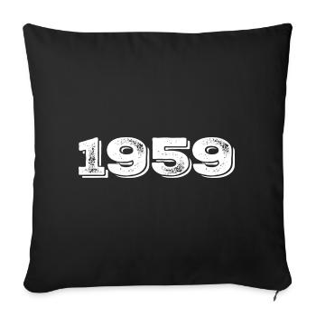 Cadeau d’anniversaire 1959 - 1959 - Housse de coussin décorative 45 x 45 cm - noir - Devant