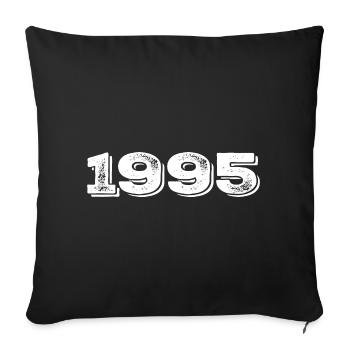 Cadeau d’anniversaire 1995 - 1995 - Housse de coussin décorative 45 x 45 cm - noir - Devant