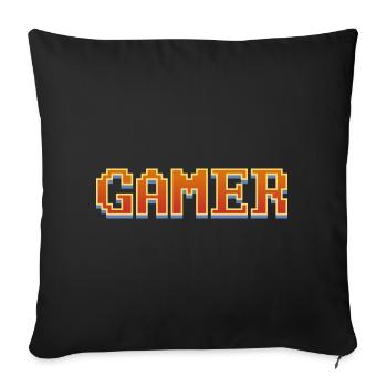 Joueur - Housse de coussin décorative 45 x 45 cm - noir - Devant