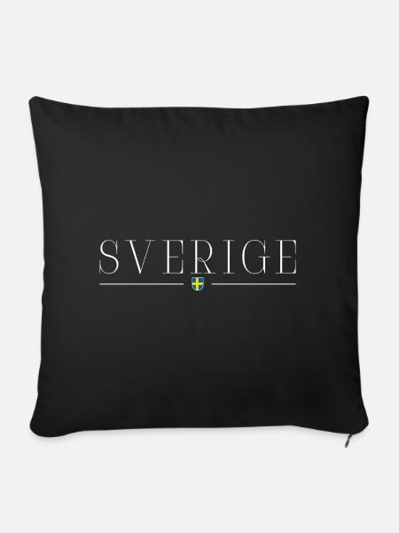 Ich liebe Schweden - Sofakissenbezug 45 x 45 cm - Schwarz