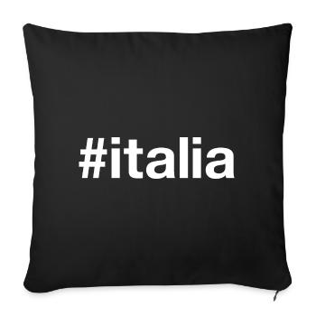 ITALIA Italy Hashtag - Sofa pillowcase 17,3'' x 17,3'' (45 x 45 cm) - black - Front