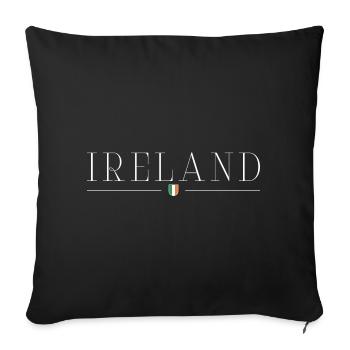 T-shirt Irlande : Charme, Nature, Culture - Housse de coussin décorative 45 x 45 cm - noir - Devant