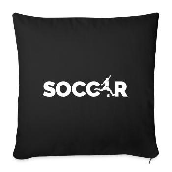 soccer soccer icon logo team team icon - Sofa pillowcase 17,3'' x 17,3'' (45 x 45 cm) - black - Front