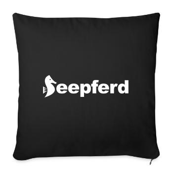 Seepferd - Sofakissenbezug 45 x 45 cm - Schwarz - Vorne