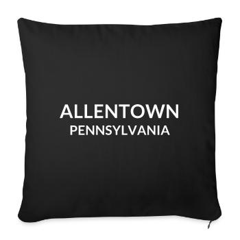 Allentown Pennsylvania USA - Sofa pillowcase 17,3'' x 17,3'' (45 x 45 cm) - black - Front