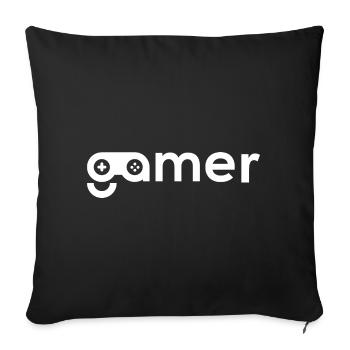 Gamer - Sofa pillowcase 17,3'' x 17,3'' (45 x 45 cm) - black - Front