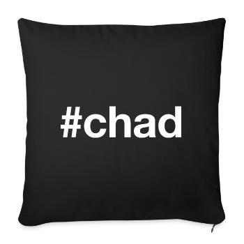 CHAD Hashtag Tschad - Sofa pillowcase 17,3'' x 17,3'' (45 x 45 cm) - black - Front