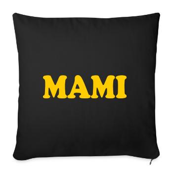 Mami - Sofakissenbezug 45 x 45 cm - Schwarz - Vorne