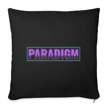 Changement de paradigme – Nouvelle pensée - Housse de coussin décorative 45 x 45 cm - noir - Devant