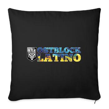 Ostblock Latino Ukrainer Ukraine Geschenk - Sofakissenbezug 45 x 45 cm - Schwarz - Vorne