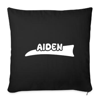 Geschenk für Aiden - Sofakissenbezug 45 x 45 cm - Schwarz - Vorne