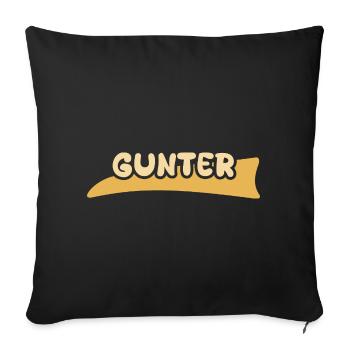 Guenter - Sofakissenbezug 45 x 45 cm - Schwarz - Vorne