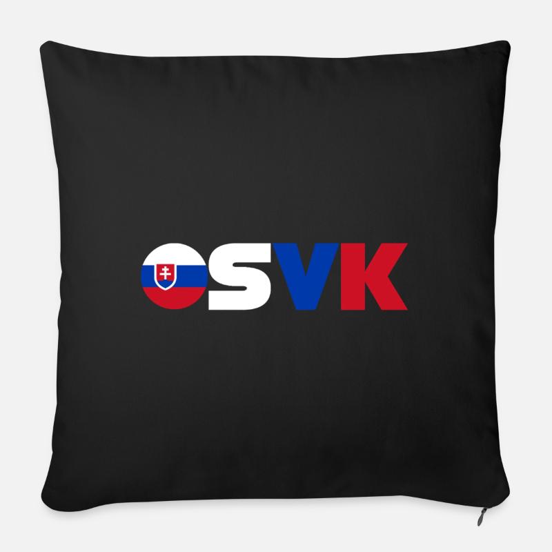 Slowakei - Sofakissenbezug 45 x 45 cm - Schwarz