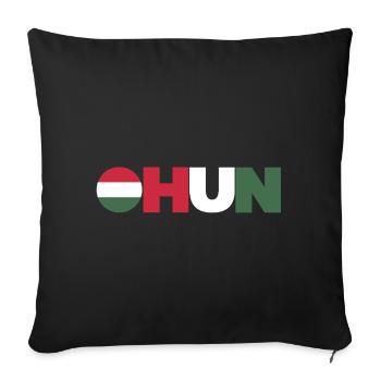 Hongrie - Housse de coussin décorative 45 x 45 cm - noir - Devant