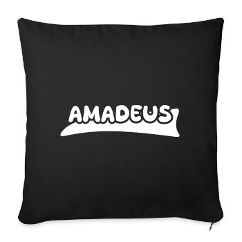 Gift for Amadeus - Sofa pillowcase 17,3'' x 17,3'' (45 x 45 cm) - black - Front