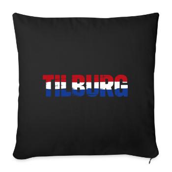 Tilburg, Pays-Bas - Housse de coussin décorative 45 x 45 cm - noir - Devant