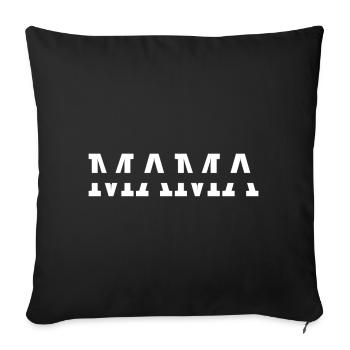 MAMA - Sofa pillowcase 17,3'' x 17,3'' (45 x 45 cm) - black - Front