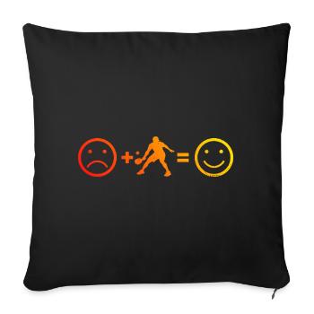 Conception de scène de pickleball pour les fans de joueurs de pickleball - Housse de coussin décorative 45 x 45 cm - noir - Devant
