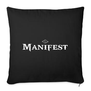 MANIFESTE – Créer de l’intérieur - Housse de coussin décorative 45 x 45 cm - noir - Devant