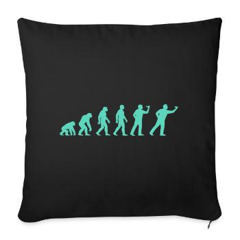 Advanced evolutionary silhouette - Sofa pillowcase 17,3'' x 17,3'' (45 x 45 cm) - black - Front