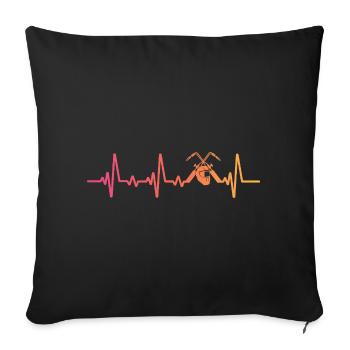 Schweißer Sunset Heartbeats Schweißen - Sofakissenbezug 45 x 45 cm - Schwarz - Vorne
