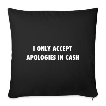 Lustiger Spruch Sarkasmus Humor - Sofakissenbezug 45 x 45 cm - Schwarz - Vorne