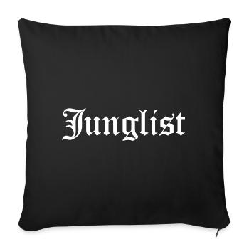 Junglist-Logo der gotischen Schrift - Sofakissenbezug 45 x 45 cm - Schwarz - Vorne