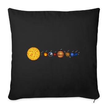 Système solaire - Housse de coussin décorative 45 x 45 cm - noir - Devant