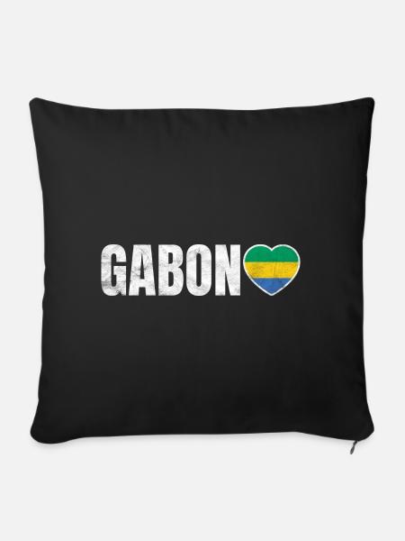 Gabun - Sofakissenbezug 45 x 45 cm - Schwarz