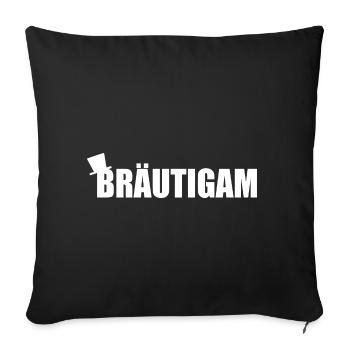 Bräutigam - Sofakissenbezug 45 x 45 cm - Schwarz - Vorne