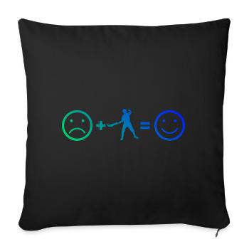 Jai Alai Pelota Pelota vasca Femmes Hommes Basque P - Housse de coussin décorative 45 x 45 cm - noir - Devant
