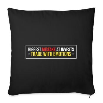 biggest mistake at Invests - Sofa pillowcase 17,3'' x 17,3'' (45 x 45 cm) - black - Front