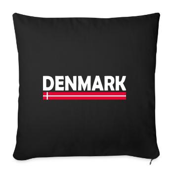 Denmark - Sofa pillowcase 17,3'' x 17,3'' (45 x 45 cm) - black - Front
