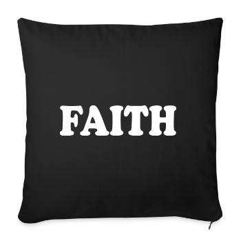 Faith - Sofa pillowcase 17,3'' x 17,3'' (45 x 45 cm) - black - Front