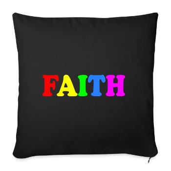 Faith - Sofa pillowcase 17,3'' x 17,3'' (45 x 45 cm) - black - Front