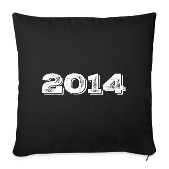 Geburtstagsgeschenk 2014 - 2014 - Sofakissenbezug 45 x 45 cm - Schwarz - Vorne