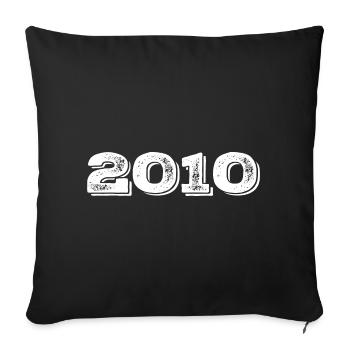 Geburtstagsgeschenk 2010 - 2010 - Sofakissenbezug 45 x 45 cm - Schwarz - Vorne