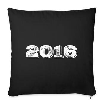 Birthday Gift 2016 - 2016 - Sofa pillowcase 17,3'' x 17,3'' (45 x 45 cm) - black - Front