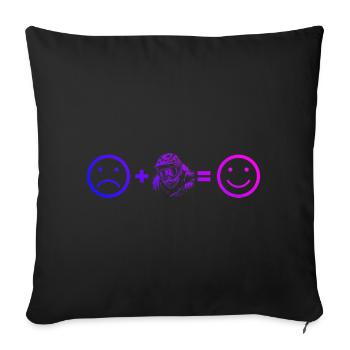 Cyclistes Femmes Cyclisme VTT Vélo de montagne - Housse de coussin décorative 45 x 45 cm - noir - Devant