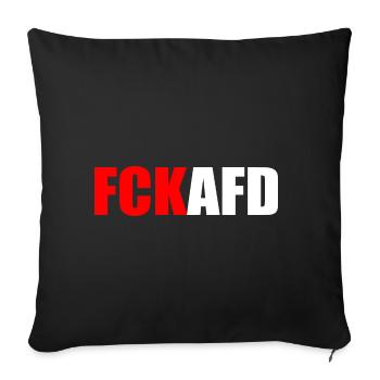 Fck afd - Sofakissenbezug 45 x 45 cm - Schwarz - Vorne