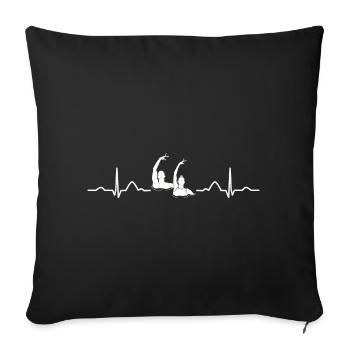 Synchronschwimmen Team Artistic Swim - Sofakissenbezug 45 x 45 cm - Schwarz - Vorne