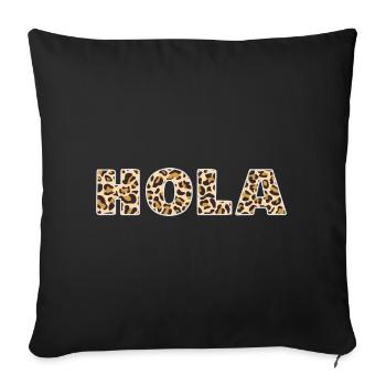 Bonjour l’imprimé animal - Housse de coussin décorative 45 x 45 cm - noir - Devant