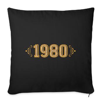 Legend since 1980 retro 1980s - Sofa pillowcase 17,3'' x 17,3'' (45 x 45 cm) - black - Front