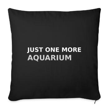 Only one aquarium left - Sofa pillowcase 17,3'' x 17,3'' (45 x 45 cm) - black - Front