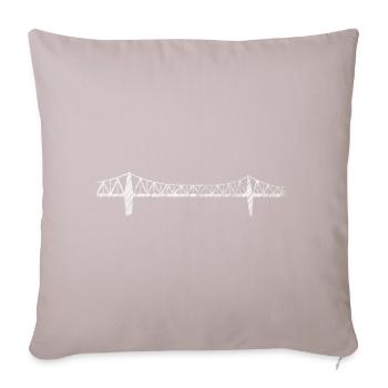 Rendsburg High Bridge Canal - Sofa pillowcase 17,3'' x 17,3'' (45 x 45 cm) - light taupe - Front
